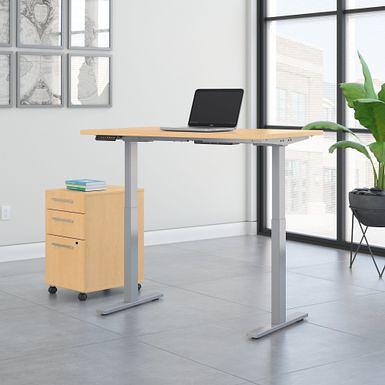 Electric Standing Desk 48 x 24 Inches, Height Adjustable Computer Desk Sit Stand  Desk Home Office Desks with Splice Board and A Under Desk Cable Management  Tray, Rustic Brown Top/Black Frame 