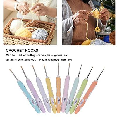 9pcs Aluminum Crochet Hooks Set - Professional Ergonomic Crochet