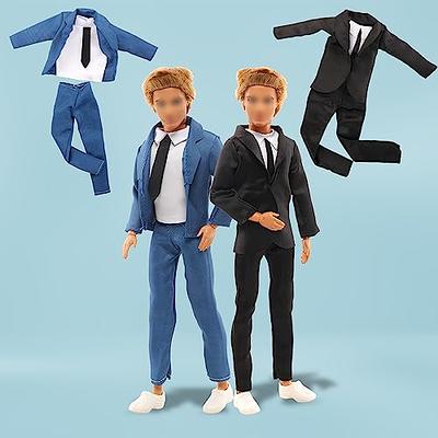 Fashion 1/6 Ken Doll Denim Jumpsuit + T-Shirt Casual Wear 11.5 Men Doll  Clothes