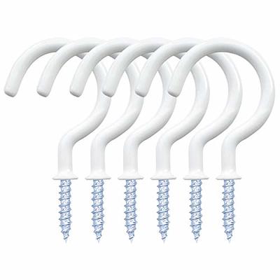 Vinyl Coated Screw-in Ceiling Hooks Cup Hooks 2.9 Inches Screw