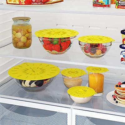 Silicone Lids, Microwave Splatter Cover, 5 Sizes Reusable Heat Resistant  Food Suction Lids Fits Cups, Bowls, Plates, Pots, Pans, Skillets, Stove  Top