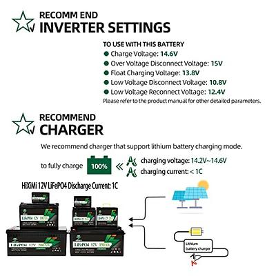 HiXiMi LiFePO4 Battery 12V 50Ah Lithium Iron Phosphate Rechargeable Battery  Deep Cycles and 50A BMS for Solar System, Marine, RV, Boat, Household,  Camping, Emergency Power Supply - Yahoo Shopping