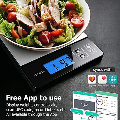 Loftilla Digital Food Scale for Weight Loss, Smart Kitchen Gift Scale for  Food Ounces and Grams, Food Weight Scale for Food with Nutritional  Calculator, Baking Scale for Cooking, 1g/0.1oz, 11lb/5kg - Yahoo