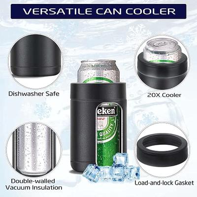 Beer Bottle Insulator Can Cooler Holder With Bottle Opener 12 oz 304  Stainless Steel 3 In 1 Beer Cooler Holder