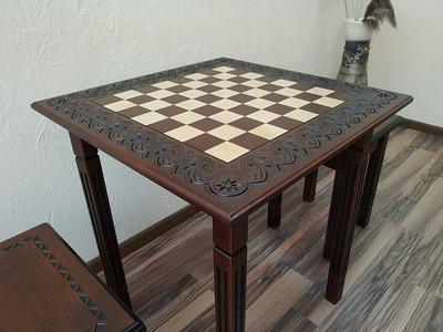 Custom Chess Set and Game Table