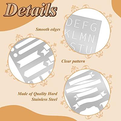 36pcs Letter and Number Stencils DIY Drawing Templates Journal Stencils with A Storage Bag for Notebook Diary Scrapbook