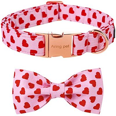  ARING PET Velvet Dog Collar, Adorable Christmas Dog Collar  with Felt Flower, Comfortable Red Girl Dog Collars with Metal Buckle for  Small Medium Large Dogs : Pet Supplies