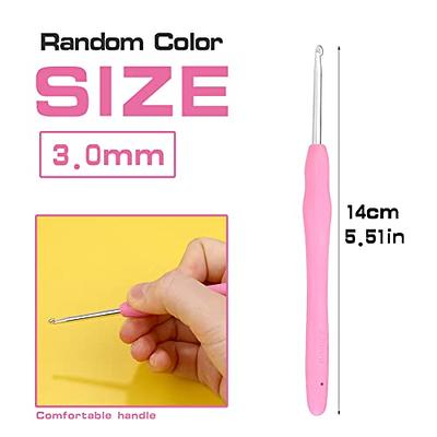  4 mm Crochet Hook, Ergonomic Handle for Arthritic Hands, Extra  Long Knitting Needles for Beginners and Crocheting Yarn (4 mm)