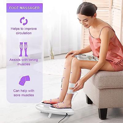 Foot Massager Machine EMS Feet and Legs Tens Unit Machine for Pain  Neuropathy