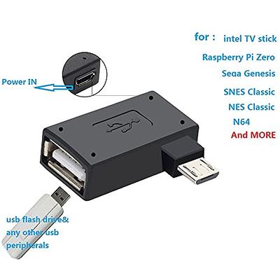 Micro USB OTG hub ethernet Adapter for Raspberry Pi Zero, Android Tablet,  Google Chromecast Stick - Powered USB OTG hub