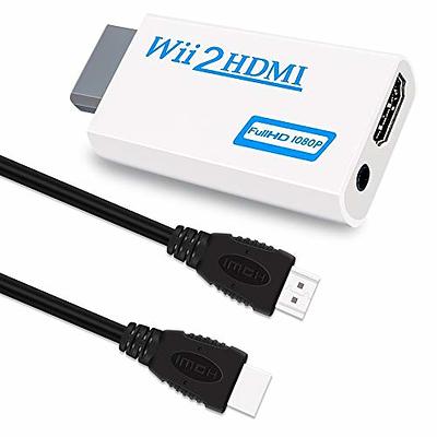 Wii Hdmi Converter Adapter Connect 1080p 720p Output Video 3.5mm Audio  Compatible with Nintendo Wii Wii U HDTV Monitor