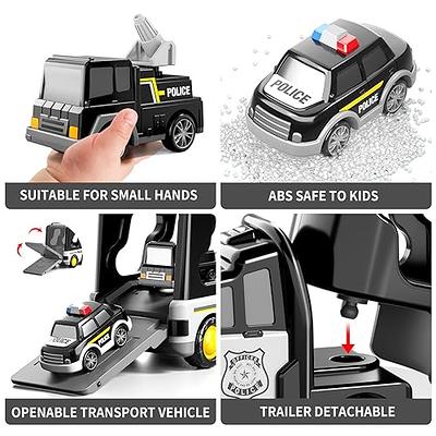 Construction Truck Toys for 3 4 5 6 Year Old Boys, 5-in-1 Friction Power Toy  for Kids 3-5, Carrier Truck Cars for Toddlers 1-3, Kids Toys Set for Age  3-9, Christmas for 3+ 