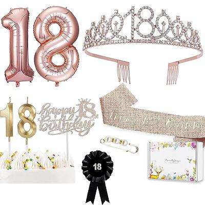 18 Sash & Tiara For Happy 18Th Birthday Decorations Girls, 18-Year