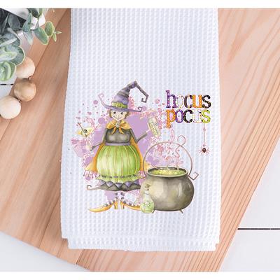 Happy Halloween Waffle Weave Microfiber Kitchen Towel