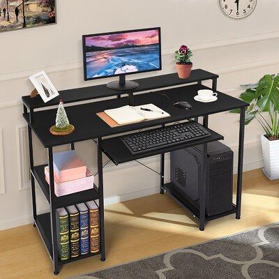 Computer Desk Laptop Pc Study Table Office Desk Home Furniture Workstation  Shelf