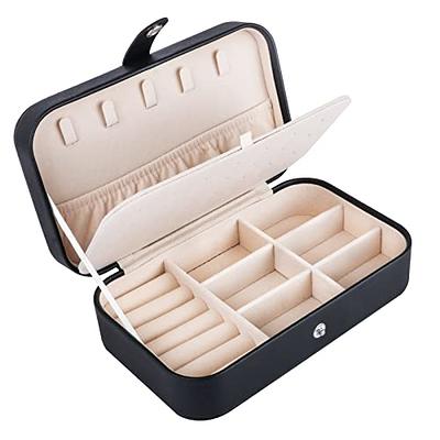 SLOZO Travel Jewelry Box,Upgraded Travel Jewelry Case,Portable Jewelry  Boxes for Women,PU Leather Jewelry Box,Travel Jewelry Organizer for  Necklaces,Rings,Earrings,Bracelets,Black - Yahoo Shopping