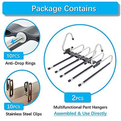 Skirt Hangers Space Saving Pants Hanger With Clip Heavy - Temu