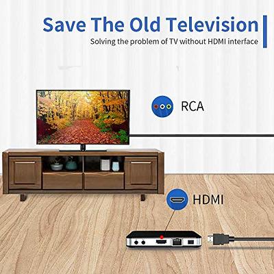 HDMI to RCA Cable, 1080P 5ft/1.5m HDMI Male to 3-RCA Video Audio AV Cable  Connector Adapter Transmitter for TV HDTV DVD : : Electronics
