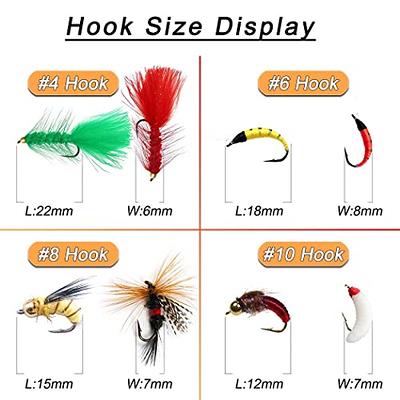 Ansnbo 36PCS Fly Fishing Flies Kit, Hand Tied Trout Bass Fly Assortment  with Fly Box, Dry Wet Nymph Flies Streamers Fly Fishing Gear Gift