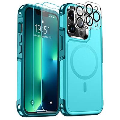 SUPFINE 5 in 1 Magnetic iPhone 13 Pro Max Case[Compatible with MagSafe][10  FT Military Grade Drop Protection] [2+ Glass Screen Protector, 2+Tempered  Camera Lens Protector] Non-Slip Case,Light Blue - Yahoo Shopping