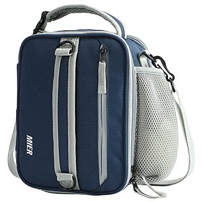 MIER Dual Compartment Lunch Bag Tote with Shoulder Strap with Long Lasting  Freezer Pack