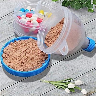 Protein Powder Storage Container, Portable Supplement Powder