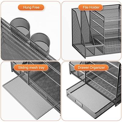  Marbrasse Desk Organizer with File Holder, 5-Tier