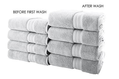 Mainstays 6 Piece Textures Cotton Bath Towel Set, Arctic White