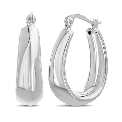 Simone I. Smith Sterling Silver Platinum Tone High Polished