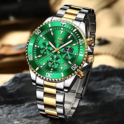 Black Watch for Men Large Face Stainless Steel Diamond Watches with Date  Gold Roman Number Fashion Men's Chronograph Watches Waterproof Luminous  Easy Read Mens Multi-Function Quartz Watch for Men - Yahoo Shopping