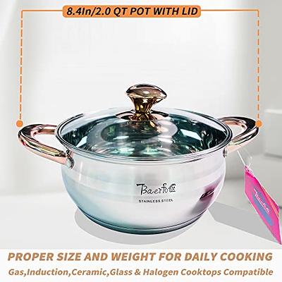 Stockpot 8 quart stock pot stainless stock pot with lid stainless steel  stock pot cooking pot induction stock pot - Yahoo Shopping