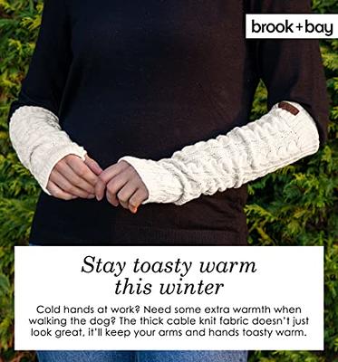 Knitted Fingerless Gloves For Women Warm Winter Arm Sleeve Hand