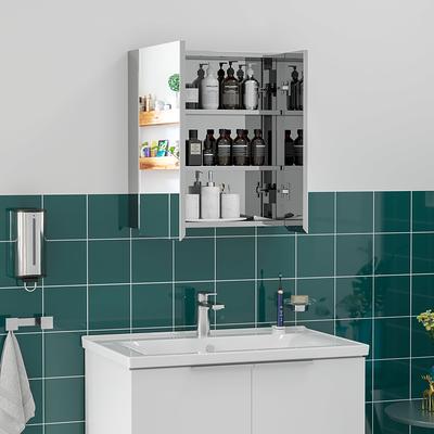 Oversized Bathroom Medicine Cabinet Wall Mounted Storage With Mirror, Hanging  Bathroom Wall Cabinet Organizer - Yahoo Shopping