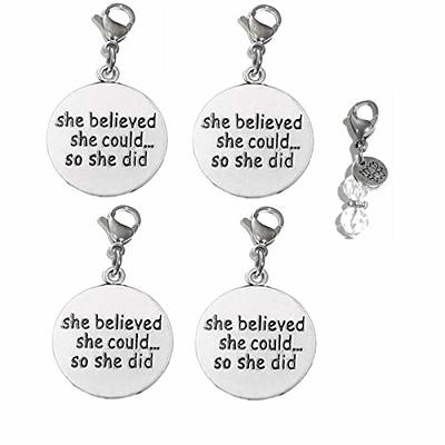 Hidden Hollow Beads Set Of 4 Clip On Charms, Bag, Purse, Handbag, Message,  Keychain, Zipper Pull, Bracelets, Necklaces, Jewelry (She Believed She  Could So She Did) - Yahoo Shopping