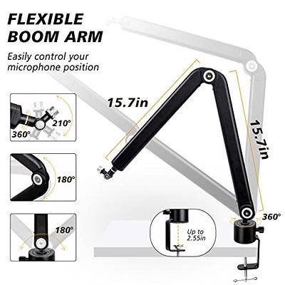 SUNMON HyperX QuadCast Boom Arm - Upgraded Heavy Duty Mic Arm with HyperX  QuadCast Pop Filter, 360° Rotatable Microphone Arm for HyperX QuadCast