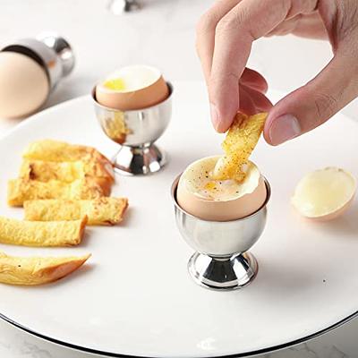 Stainless Steel Egg Cup Hard Boiled Egg Holder Kitchen Gadget Dinnerware  Durable