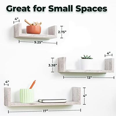 Greenco 5-Tier Corner Shelves, Floating Corner Shelf, Wall Organizer  Storage, Easy-to-Assemble Tiered Wall Mount Shelves for Bedrooms, Bathroom