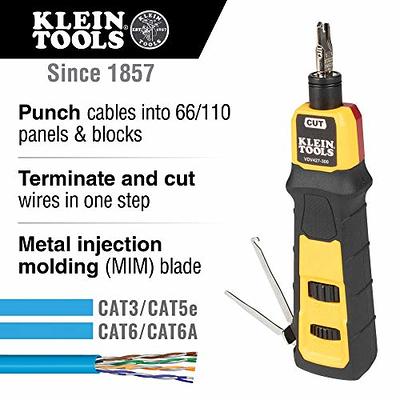 KLEIN TOOLS VDV226-110 Crimp Tool, Ratchet, Klein Tools Pass-Thru Series  Modular Connectors, Pass-Thru