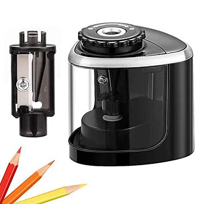 Electric Pencil Sharpener for Colored Pencils For No.2 and 6-12mm Pencils,  Dual Hole for Office School Artists Adults Kids Use