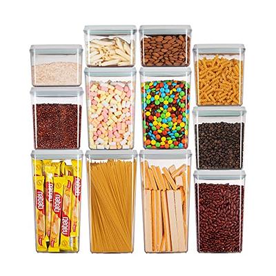 MR.SIGA 4 Pack Airtight Food Storage Container Set, BPA Free Kitchen Pantry  Organization Canisters, One-handed Airtight Cereal Snack Candy Storage