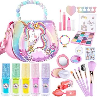 Cevioce Kids Makeup Kit for Girl,Real Makeup Beauty Set Toy for  Girls,Washable Kids Make