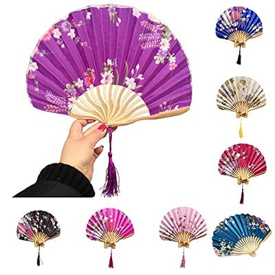 Paper Fans Handheld Foldable Women Floral Folding Women's