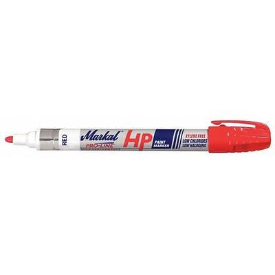 Markal Permanent Valve Action Paint Marker, Medium Tip, Red Color Family,  Paint 96822