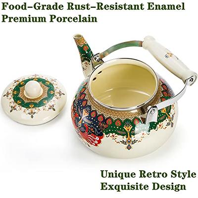 Ceramic Teapot with Long Handle Loose Leaf Tea Pot for Boiling Hot Water  Tea Maker Kettle for Tea Lovers Gift Kitchen Restaurant Hotel Wide