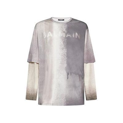 Balmain Paint Print T-Shirt