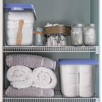 Hefty 18qt Plastic Storage Bin with Gray HI-RISE Stackable Lid