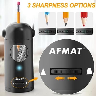 AFMAT Electric Pencil Sharpener for Colored Pencils 7-11.5mm, Auto in &  Out, Fully Automatic Rechargeable Hands-Free Pencil Sharpener for Large  Pencils, Christmas Gift, Black - Yahoo Shopping