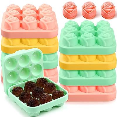 VEVOR Ice Cube Trays (Set of 2) 2-in-1 Combo with Silicone Sphere Ice Ball Maker & Large Square Ice Cube Maker with Lid Reusable Easy Release BPA