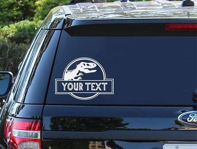 Custom Jurassic Park Decal  Dinosaur T-Rex Logo Personalized Name