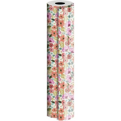 JAM Paper Industrial Bulk Wrapping Paper, 1/Pack, Floral Collage